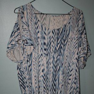 Calvin Klien Cold Shoulder Short Sleeve Top